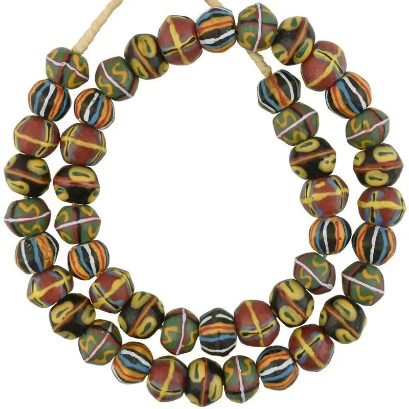 African krobo glass beads from Ghana