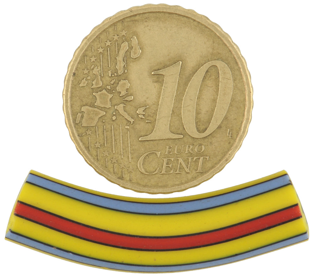 Rare Old Venetian Elbow Chevron Bead - 2 Layer African Trade - alternate view