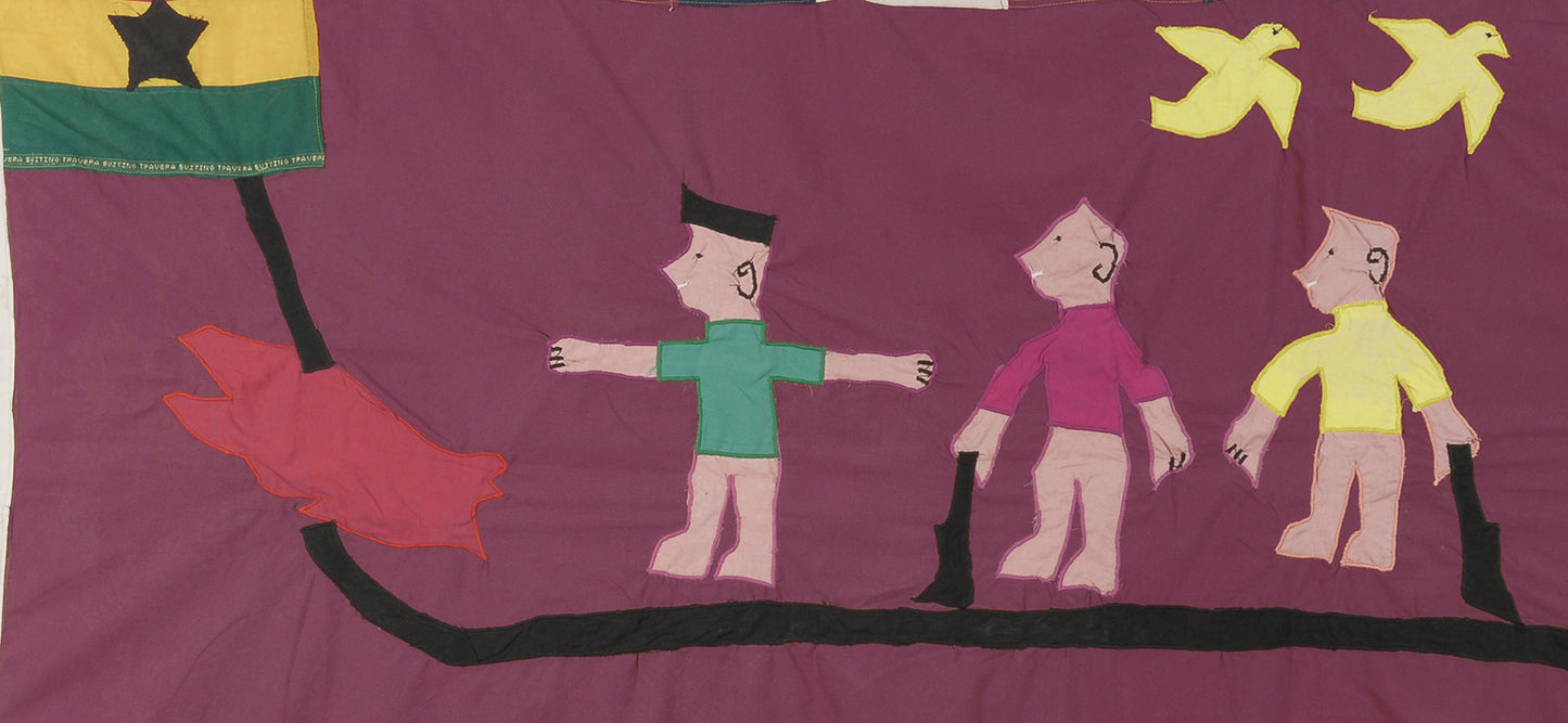 Authentic Asafo Flag – 159 × 101 cm Fanti War Flag from Ghana