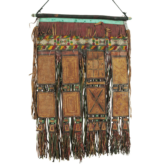 Old African Tuareg Leather Tent Panel Found In Niger Sahara