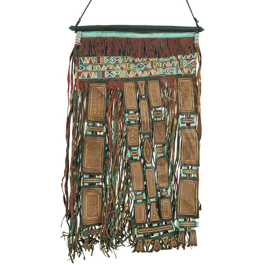 Old African Tuareg Leather Tent Panel Found In Niger Sahara - product focus