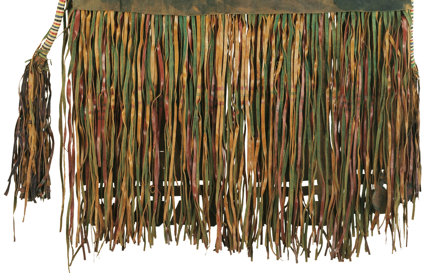 Authentic Old Tuareg Leather Panel From Niger - Traditional Saharan Artistry - product focus