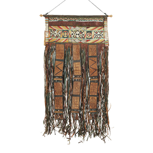 Authentic Old Tuareg Leather Panel – Sahara Nomad Ethnic Artistry