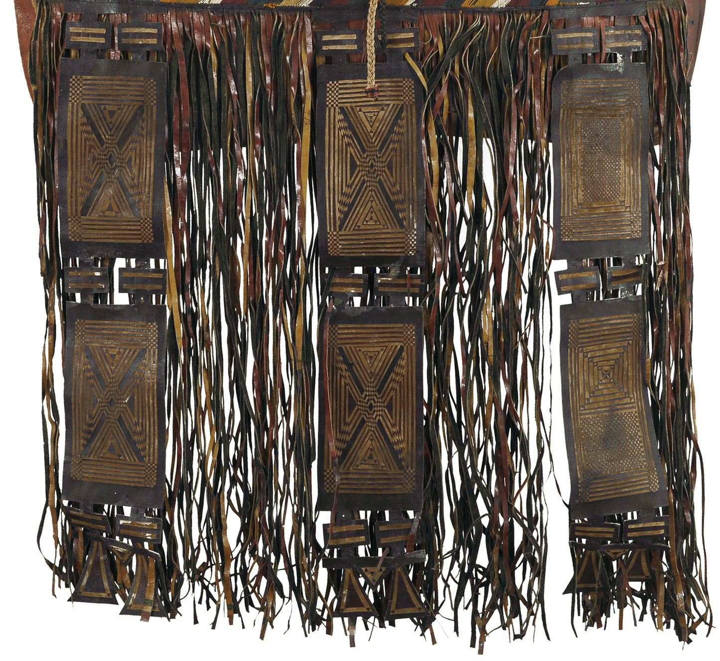 African Art Tuareg Leather Camel Bag From Niger Sahara Bedouin - close-up