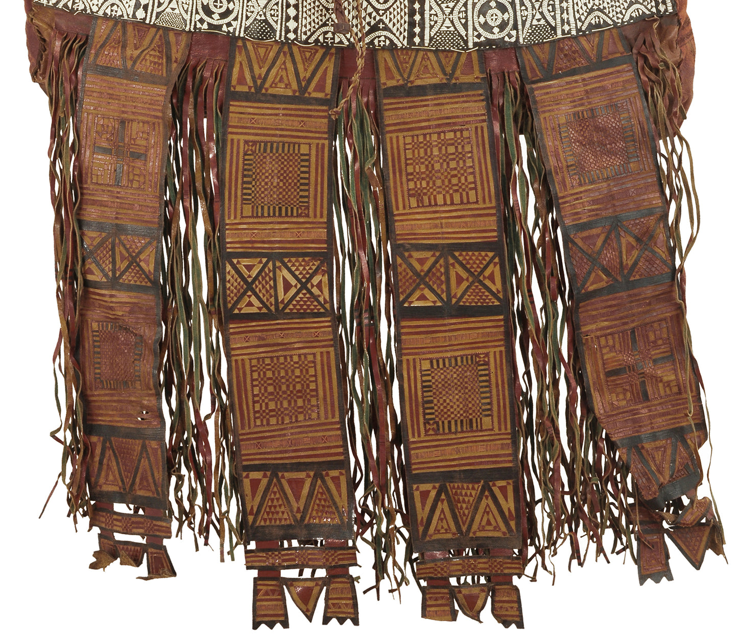 Old African Tuareg Leather Camel Bag From Niger Peul Fula Art - close-up