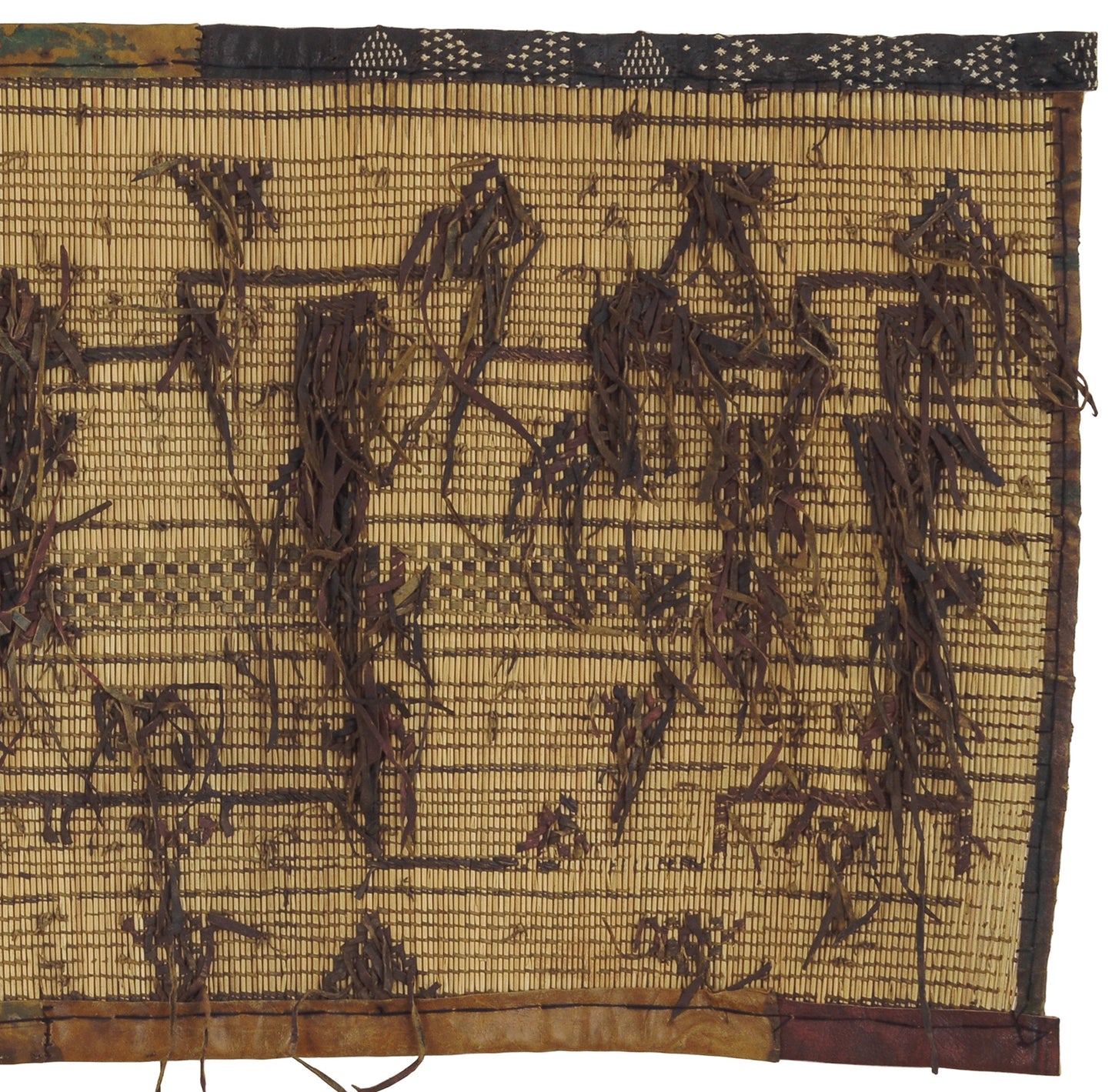 Nomad Tuareg Straw & Leather Mat – Ethnic Hand‑Made Heritage