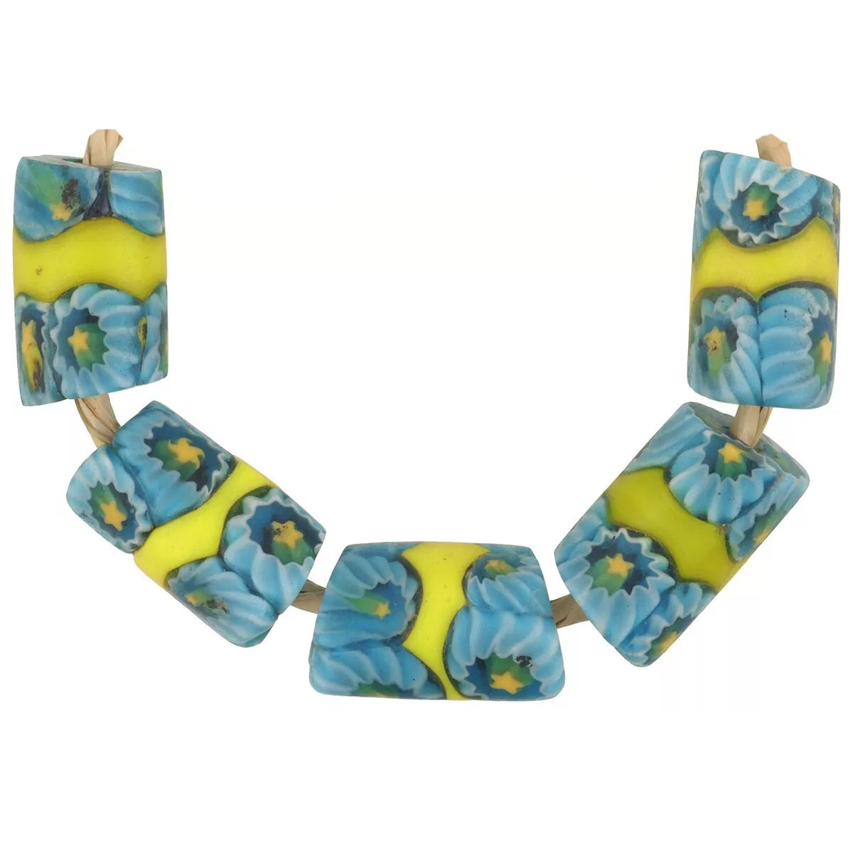 Antique Banded Millefiori African Trade Beads - Venetian Mosaic Glass