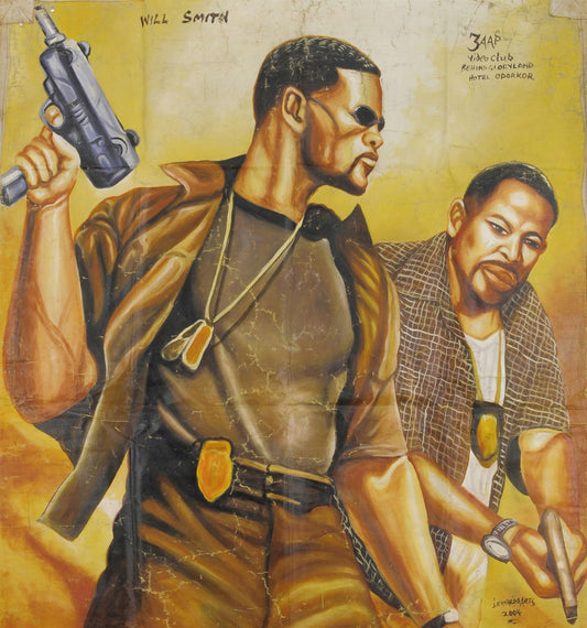 Authentic Bad Boys 2 Movie Poster - Hand Painted In Ghana - alternate view