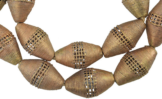 Authentic African Brass Beads - Handmade In Ghana (23" Strand) - alternate view