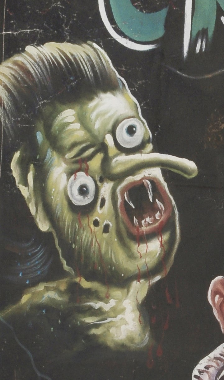 Crucify Movie Poster - Hand-Painted African Art From Ghana - close-up