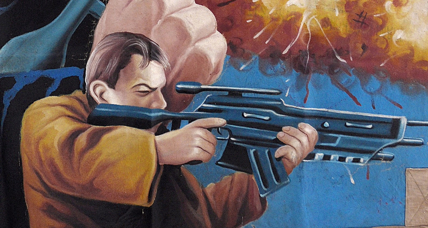 Deadly Takeover Movie Poster - Hand-Painted Ghanaian Art - close-up