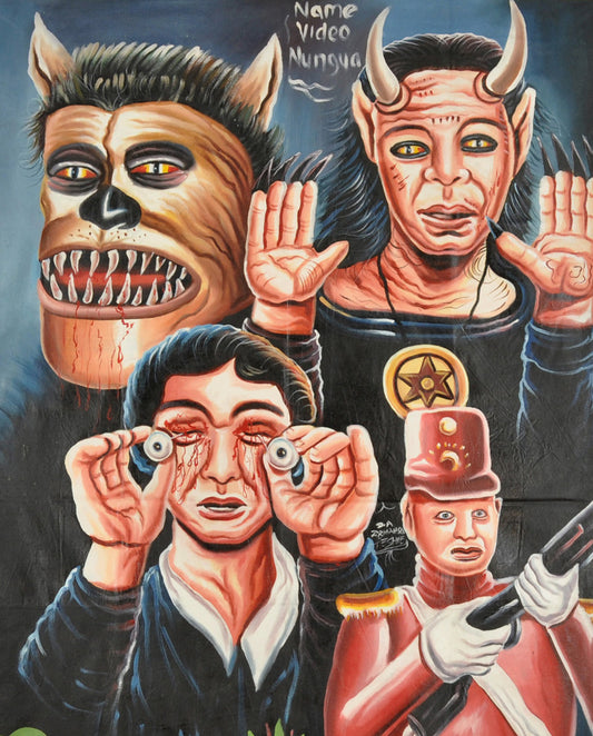 Demonic Toys Movie Poster - Hand-Painted Ghana Horror Art - alternate view