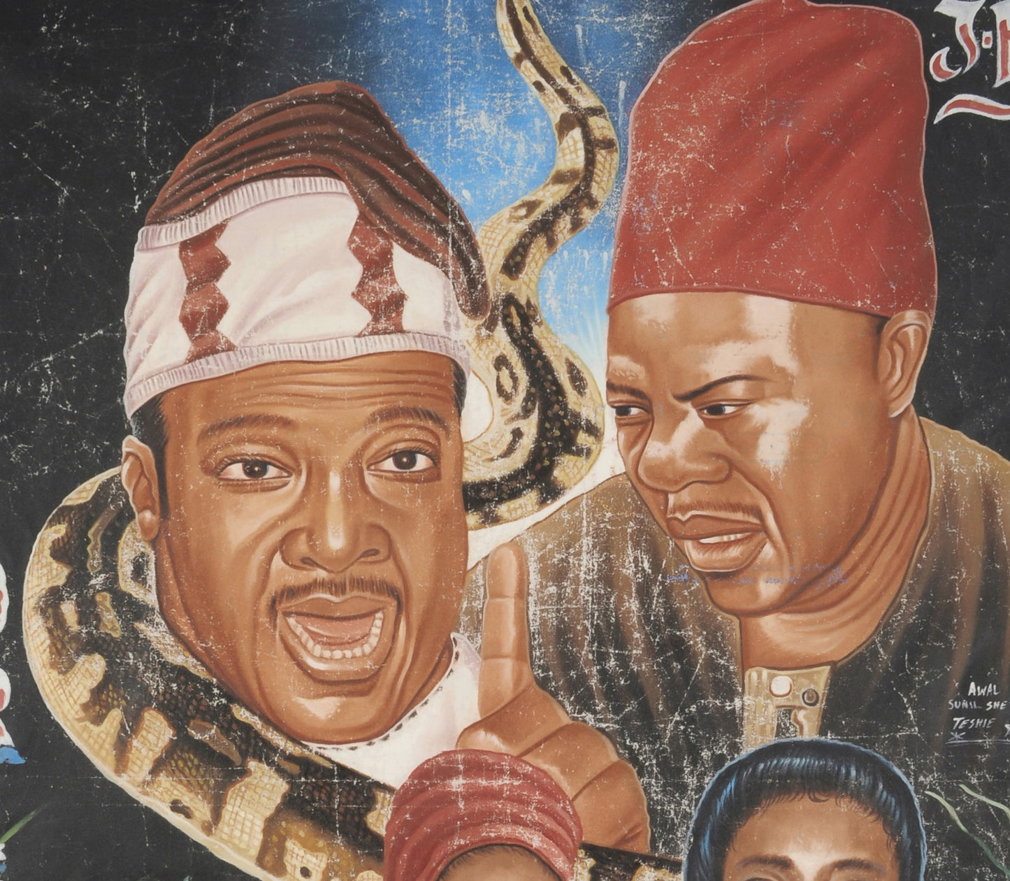Authentic Evil Forest Movie Poster - Ghana Hand-Painted Art - close-up