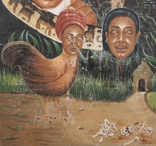 Authentic Evil Forest Movie Poster - Ghana Hand-Painted Art - alternate view