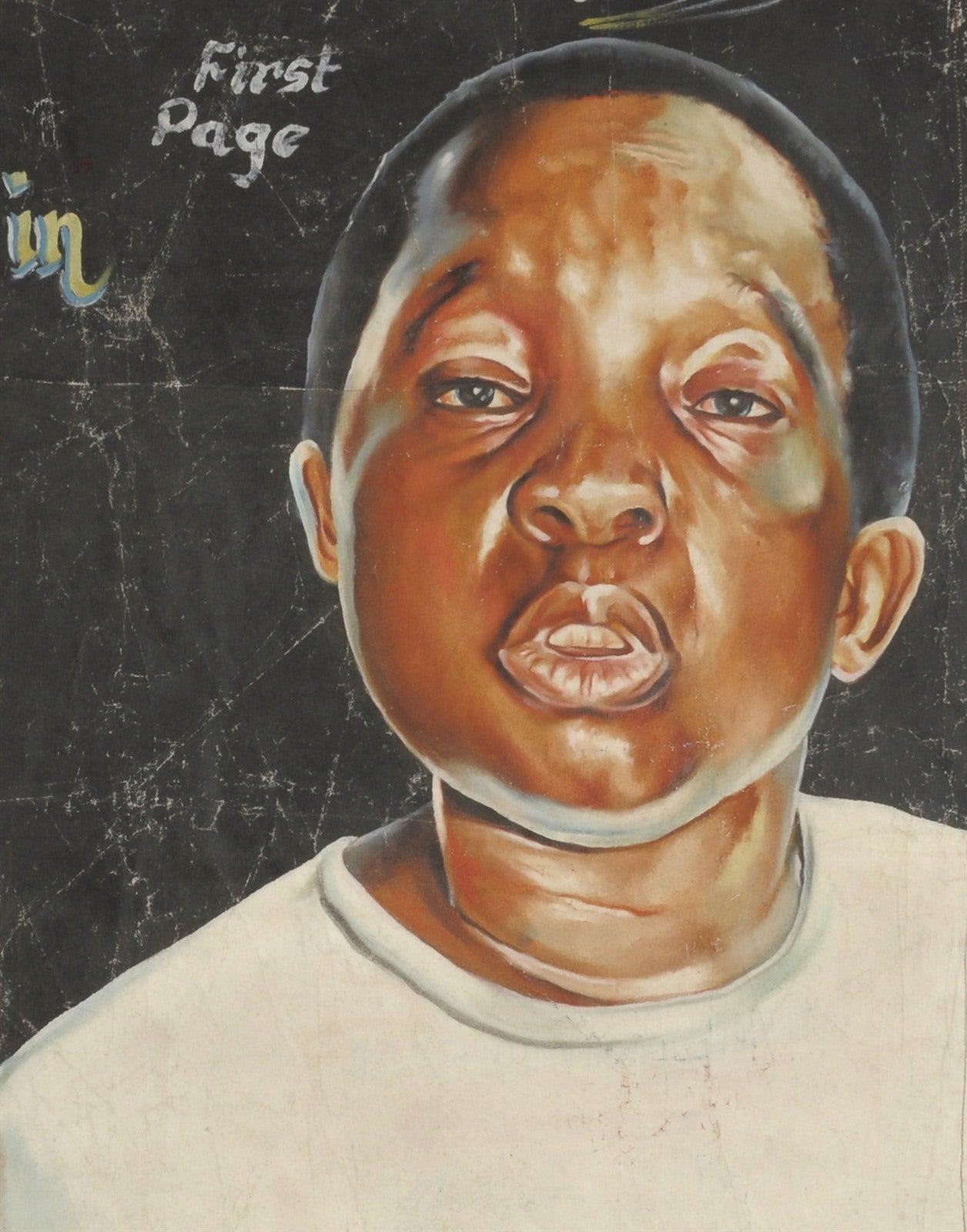 Family Palava Movie Poster - Authentic Ghana Hand-Painted Wall Art - close-up