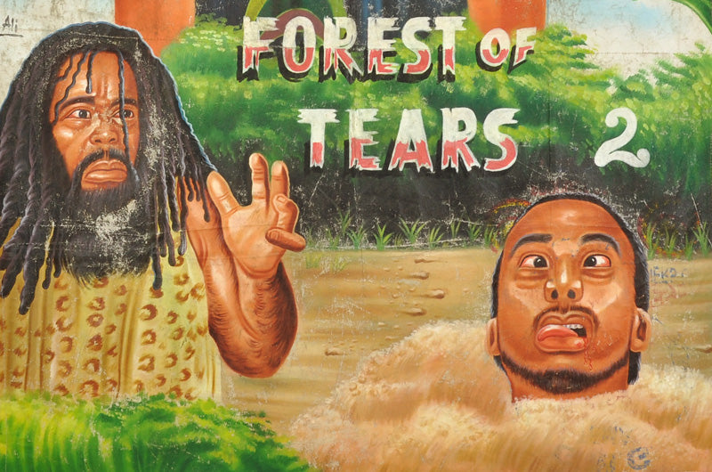 Forest Of Tears Movie Poster 2 - Authentic Hand-Painted Ghanaian Art - close-up