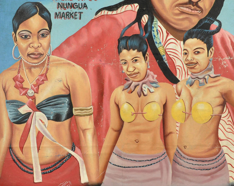 Forever Young Movie Poster - Ghanaian Hand-Painted Art - close-up