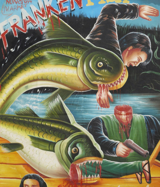 Frankenfish Movie Poster - Hand-Painted In Ghana - alternate view