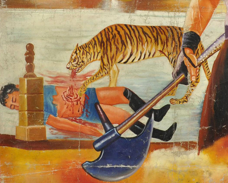 Hand-Painted Gladiator Movie Poster In Ghana - Masterpiece - zoomed-in detail