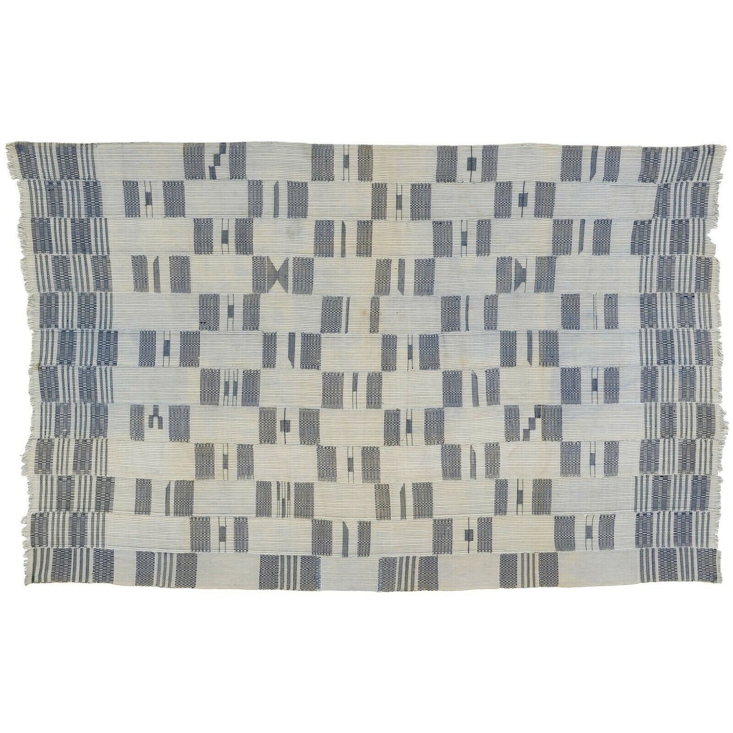 Handwoven Ashanti Kente Woman‑Size 1970s Cotton Cloth (165×105 cm)