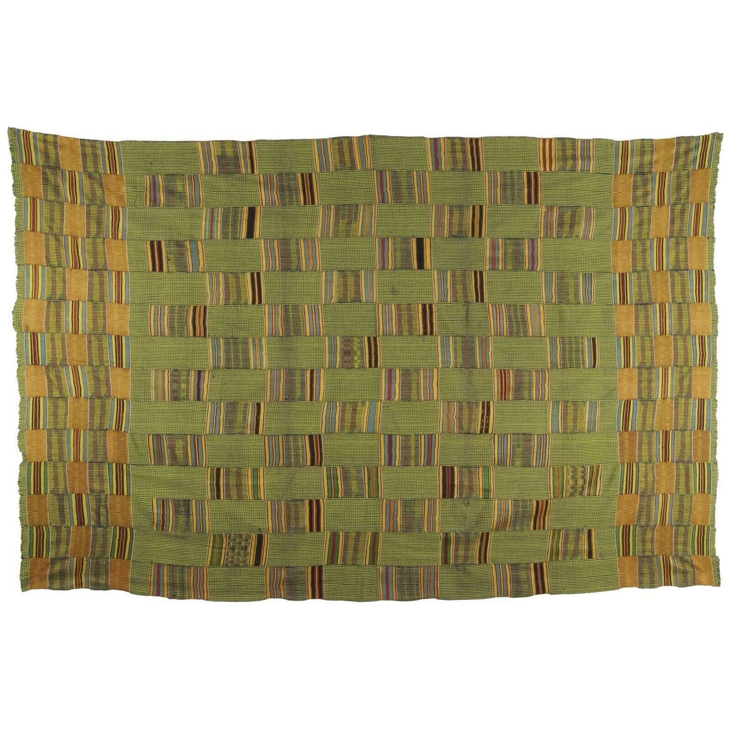 Handwoven Ashanti Kente – 77″ × 52″ Woman Size Authentic Cloth