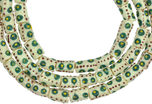 Fancy Krobo African Trade Beads - 6-7Mm Powder Glass Strand - alternate view