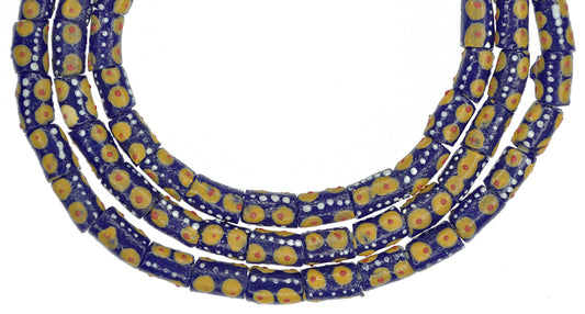 African Trade Beads 6Mm Fancy Powder Glass Strand - Ghana Made - alternate view