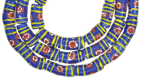 New African Trade Beads - Fancy Krobo Powder Glass Beads (8-9Mm) - alternate view