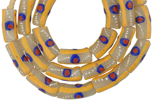 African Trade Beads - Fancy Powder Glass Krobo Beads From Ghana - alternate view