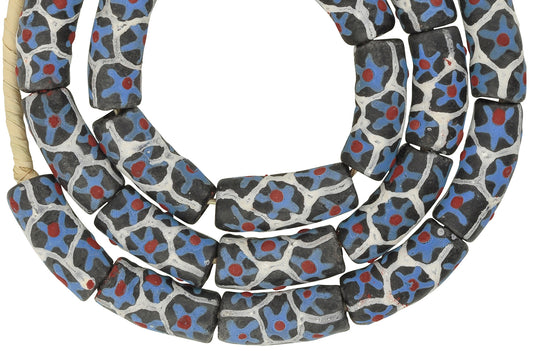 African Trade Beads - Fancy Powder Glass Krobo Beads 10Mm - alternate view