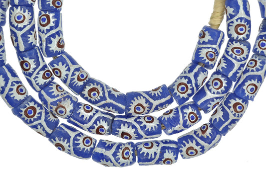 African Powder Glass Beads - Fancy Recycled Trade Beads From Ghana - alternate view