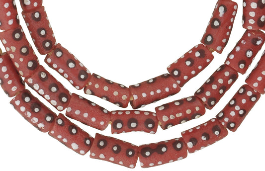 New African Krobo Powder Glass Beads Imitating Venetian Fancy Beads - alternate view