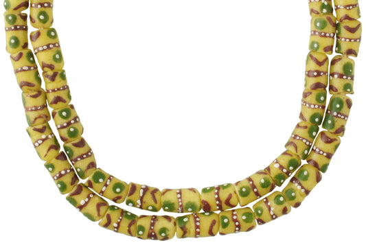 Vibrant 7Mm Powder Glass African Beads, Inspired By Venetian Trade Beads - alternate view