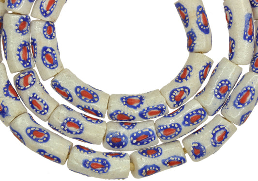 Handmade 8Mm Powder Glass Beads - Fancy Krobo Trade Beads From Ghana - alternate view