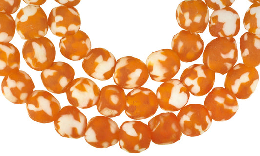 New African Trade Beads: Ghana Fused Recycled Glass Strand - alternate view