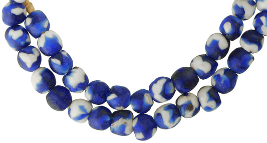 New African Trade Beads: Recycled Ghana Glass Beads 11-12 Mm - alternate view