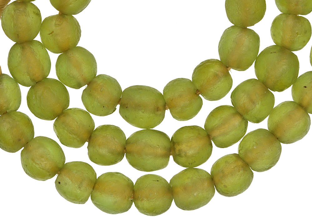 Translucent 13Mm Krobo Recycled Glass Beads - African Trade Beads - alternate view