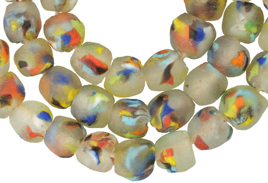 Translucent Krobo Glass Beads, 13Mm Recycled African Trade Beads - alternate view