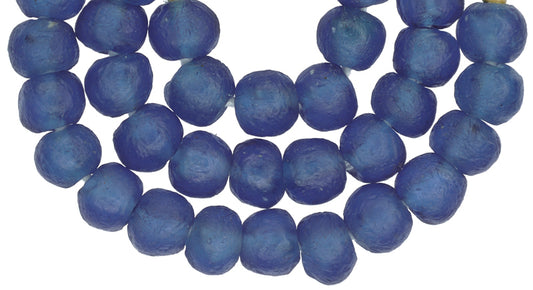 Translucent Krobo Powder Glass Beads 13-14Mm - African Trade Beads - alternate view
