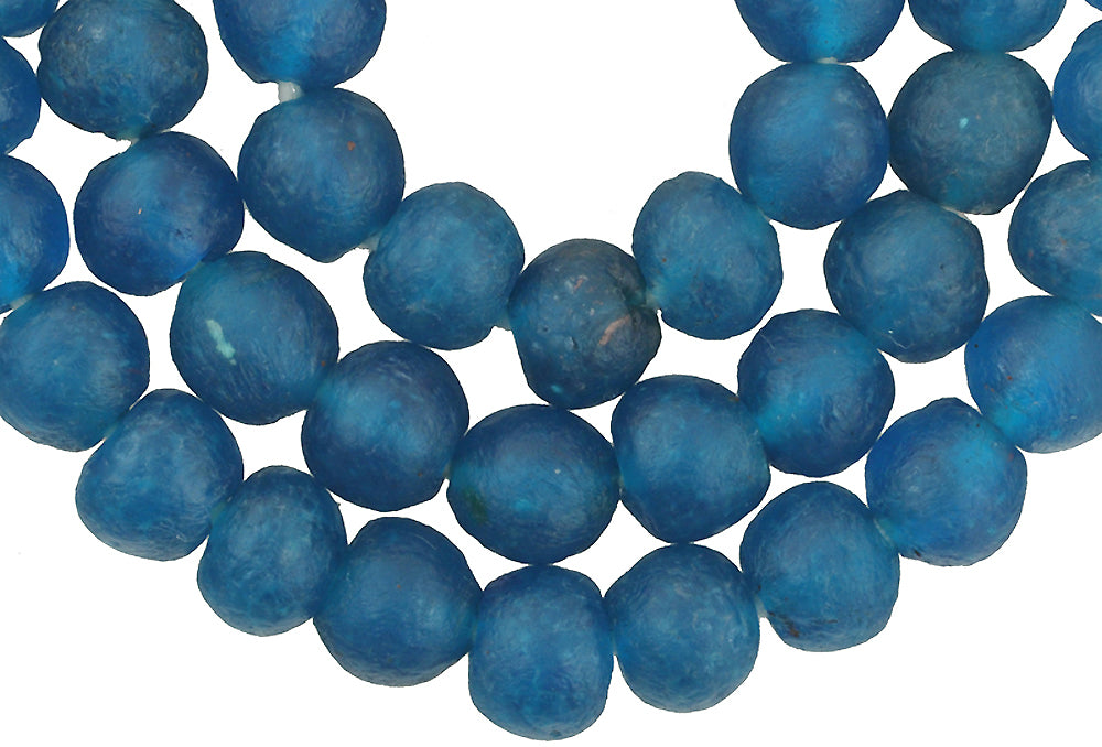 Translucent Krobo Glass Beads - Recycled African Trade Beads - alternate view