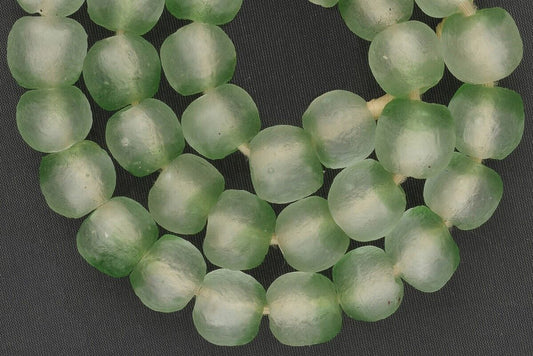 Translucent 14Mm Krobo Glass Beads - African Trade Beads 20" Strand - alternate view