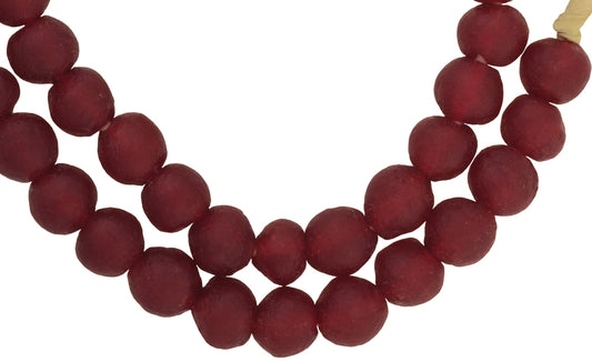 Translucent Krobo Glass Beads - African Recycled Trade Beads - alternate view