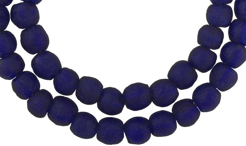 Translucent Krobo Glass Beads, 12-13Mm, Recycled African Trade Beads - alternate view