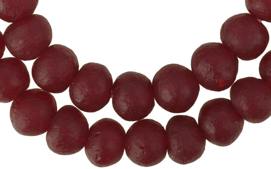 X-Large Translucent Krobo Glass Beads - Ghanaian Recycled Trade Beads - alternate view