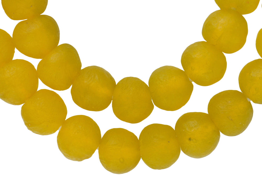 Large Translucent Krobo Glass Beads - African Trade Beads - alternate view