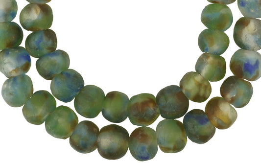Translucent Krobo Glass Beads, Recycled African Trade Beads, 14Mm - alternate view