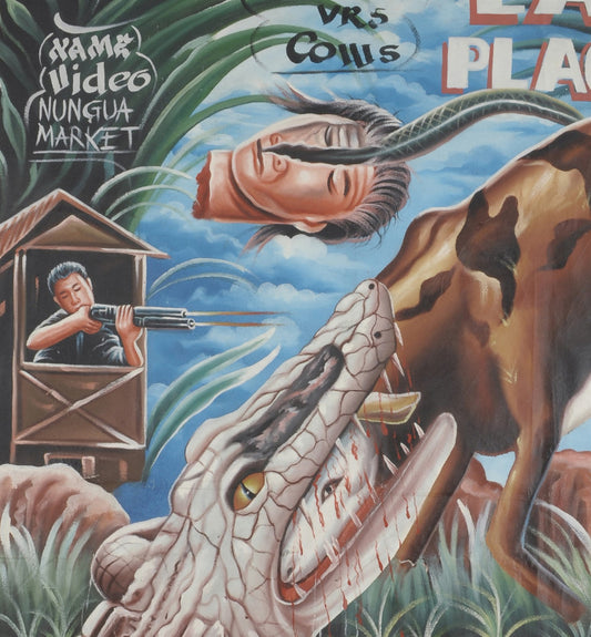 Lake Placid Ghana Hand Painted Movie Poster - Authentic African Art - alternate view