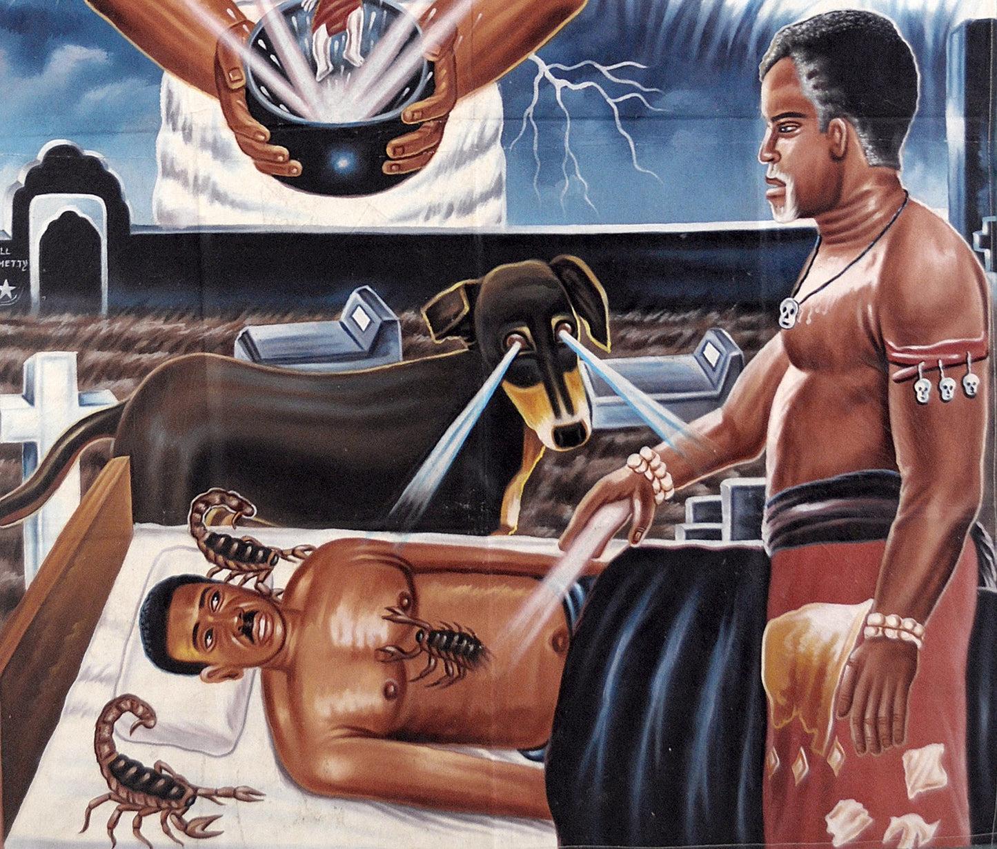 My Vision 2 Movie Poster - Original Ghanaian Hand-Painted Art - close-up