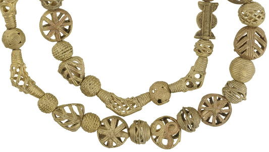 Handmade African Brass Beads From Ghana - Lost Wax Technique - alternate view