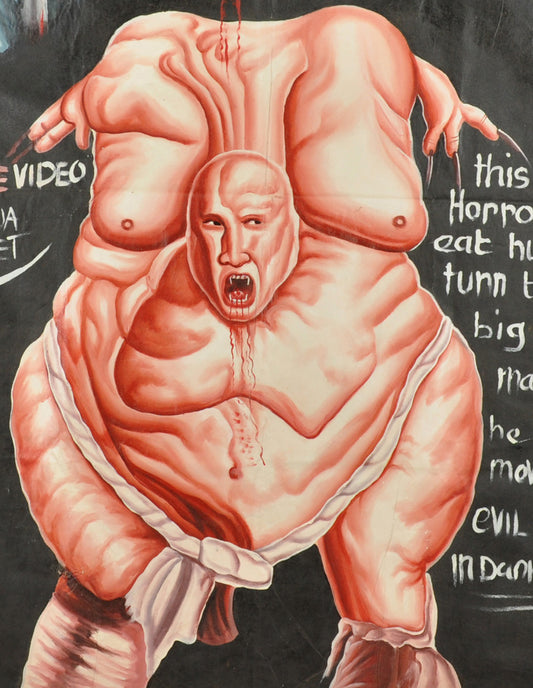 Nightbreed Hand-Painted Horror Movie Poster From Ghana - alternate view